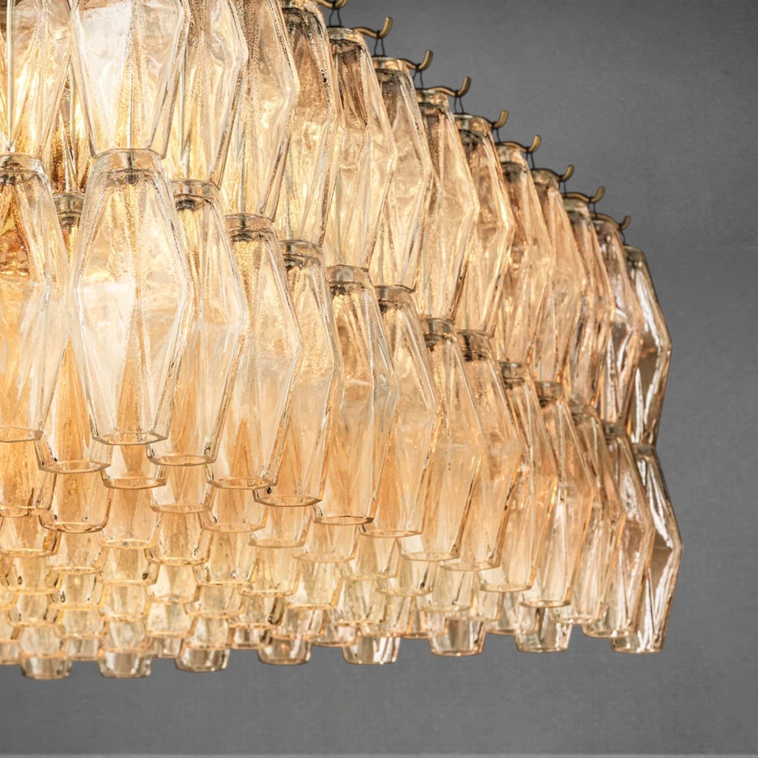Eclipsia Glass Rectangular Chandelier 54"