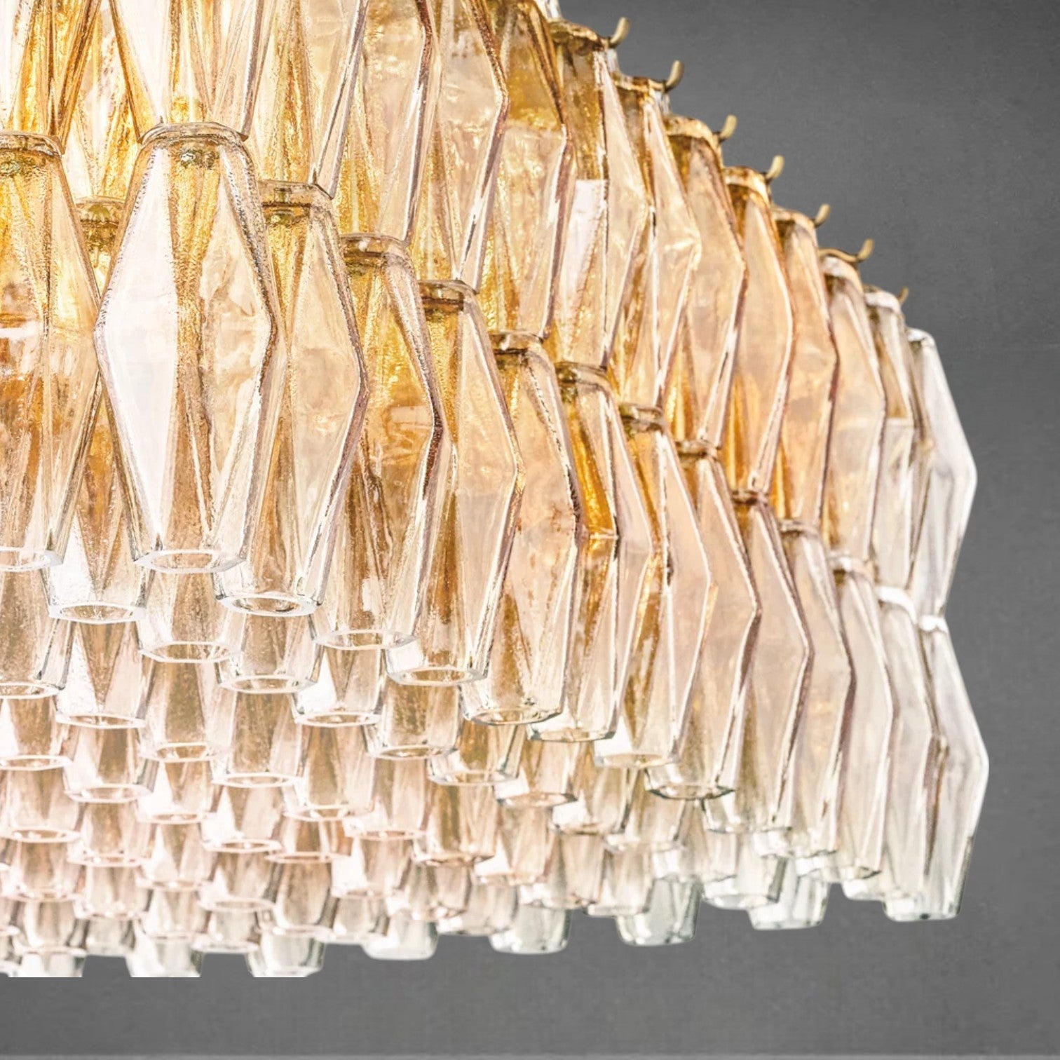 Eclipsia Glass Rectangular Chandelier 74"