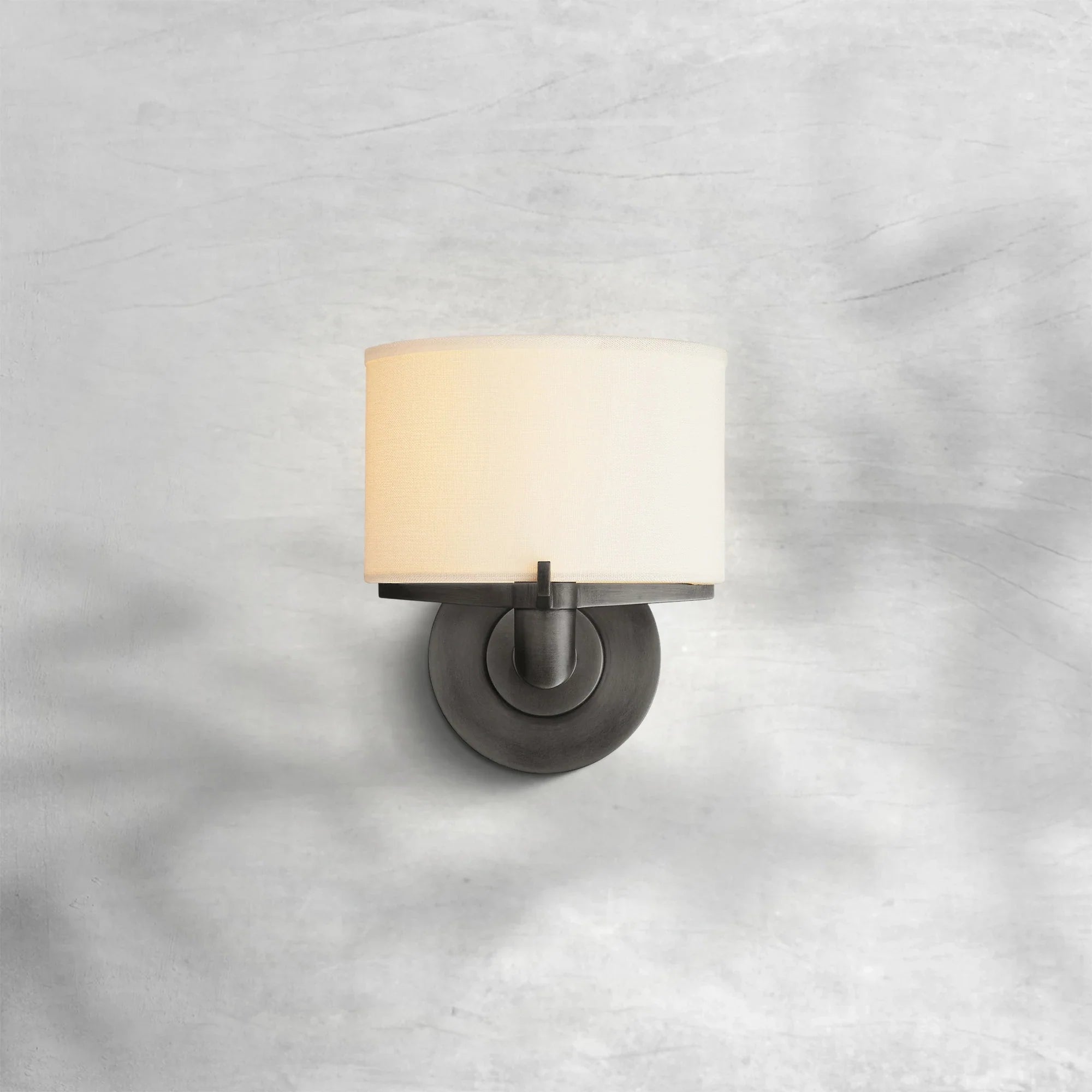 Truven Minimalist Wall Sconce with Crystal Glass & Brass Finish