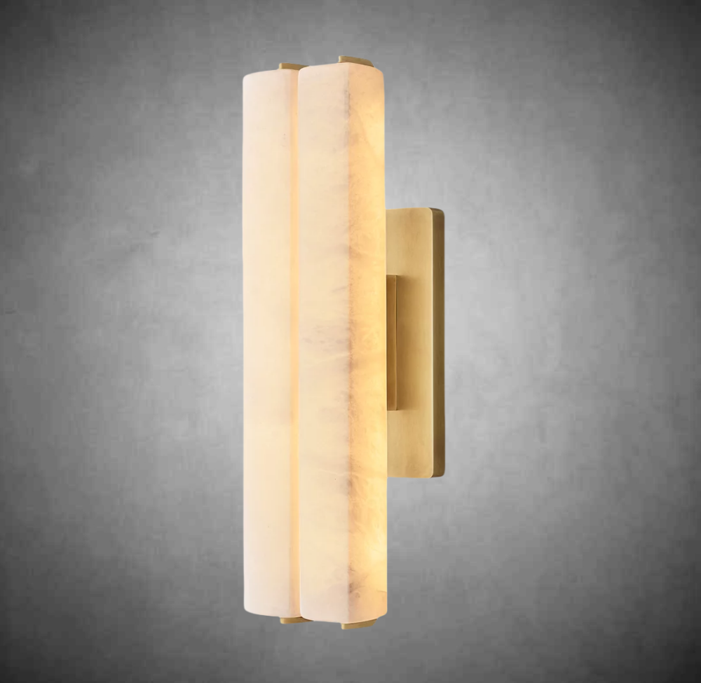 Aurivox Alabaster Double Sconce