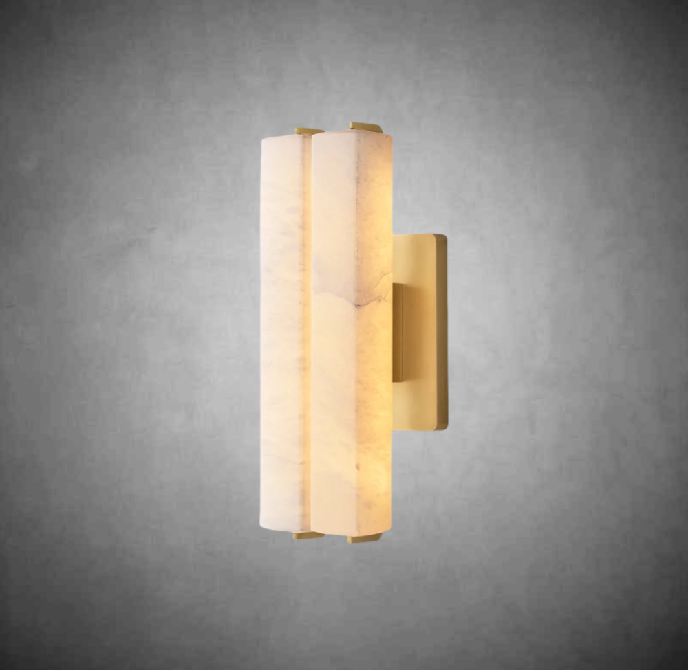 Aurivox Alabaster Double Sconce