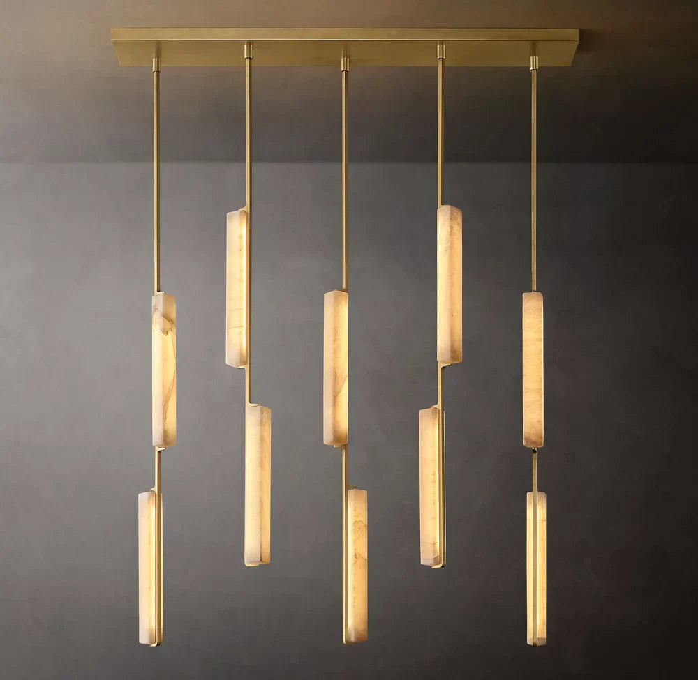 Aurivox Alabaster Linear Chandelier
