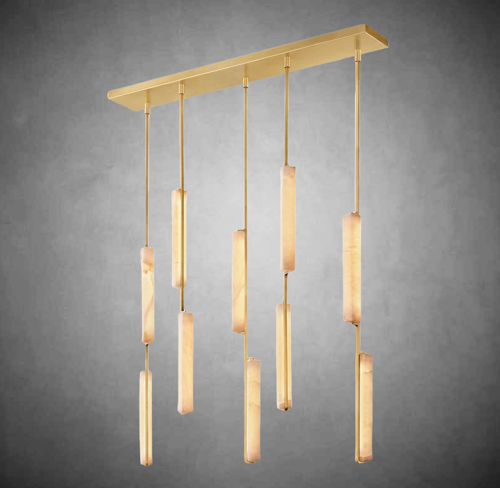 Aurivox Alabaster Linear Chandelier