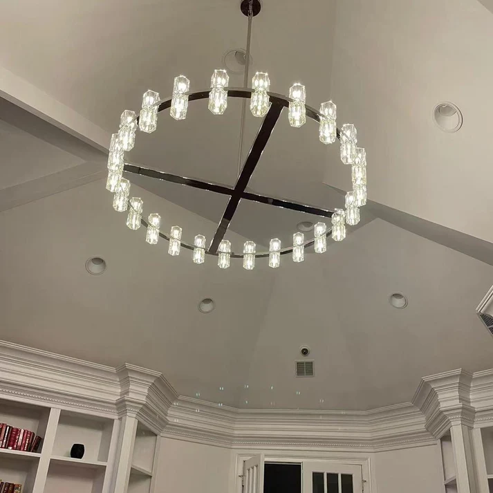 Reger Round Chandelier 36" 48" 60"-Chandelier-Merlin Lamps-36"-Brass-merlinlamps
