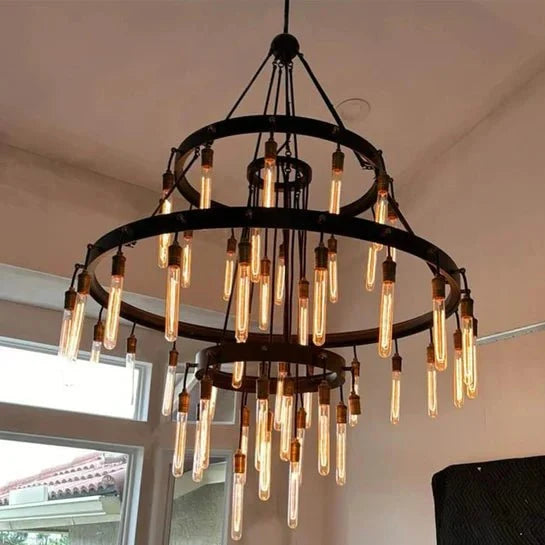 Retro-Inspired Metal Pendant Light Chandelier for Living Room/Bedroom/Staircase/Villa