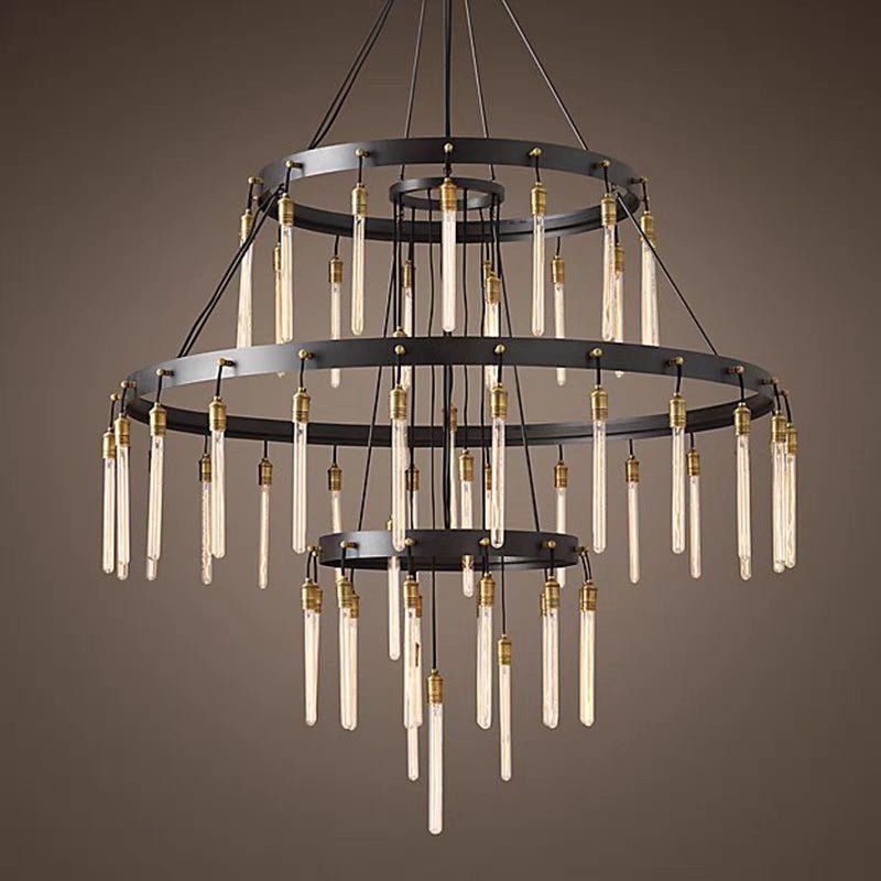 Retro-Inspired Metal Pendant Light Chandelier for Living Room/Bedroom/Staircase/Villa