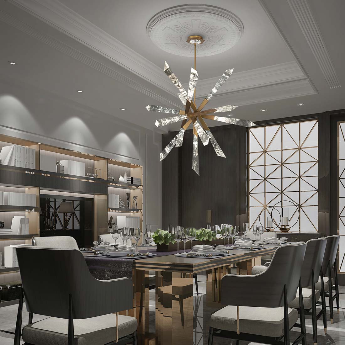 Solitu LED Pendant Light – Crystal Spear Modern Fixture