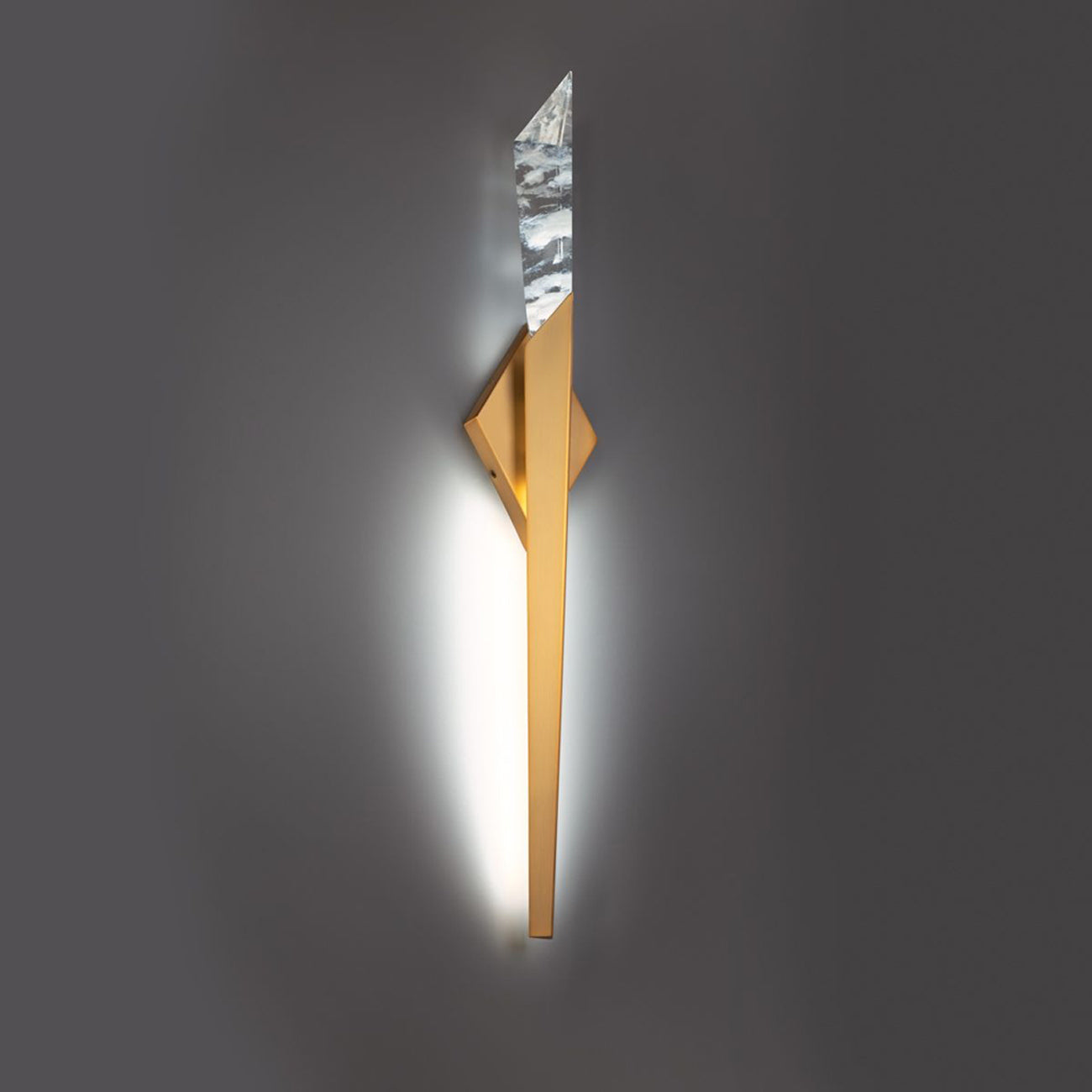 Solitude LED Wall Light – Dimensional Metal Stem with Quartz Glow