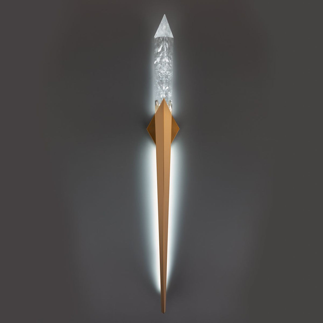 Solitude LED Wall Light – Dimensional Metal Stem with Quartz Glow