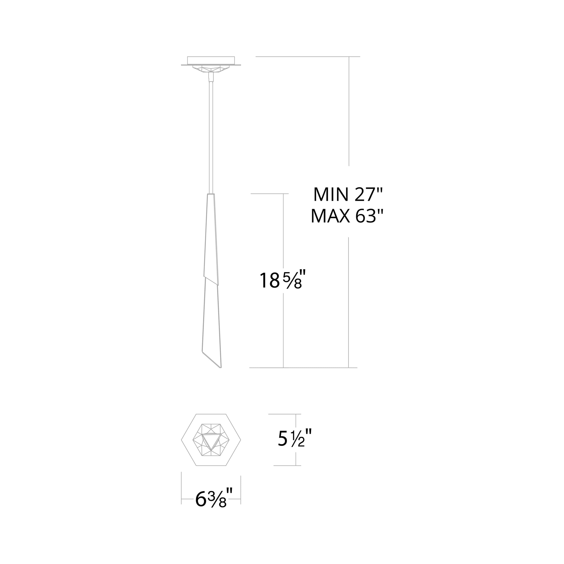 Solitude Mini LED Pendant Light with Crystal Diffuser, Brass Finish