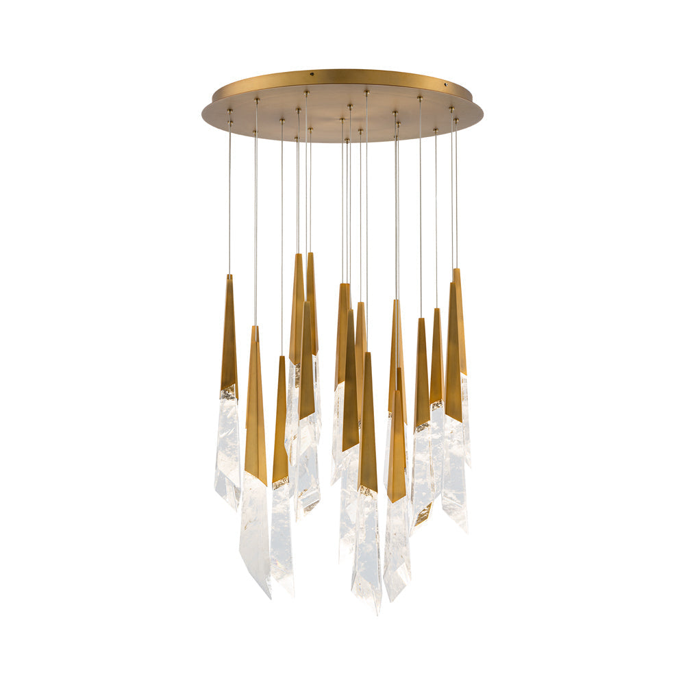 Solitude Round LED Multi Chandelier – Luxury Crystal LED Fixture