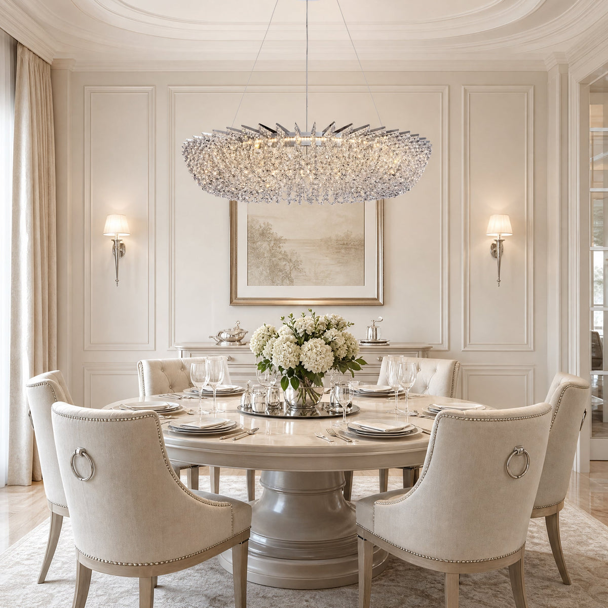 Stella Round Crystal Chandelier