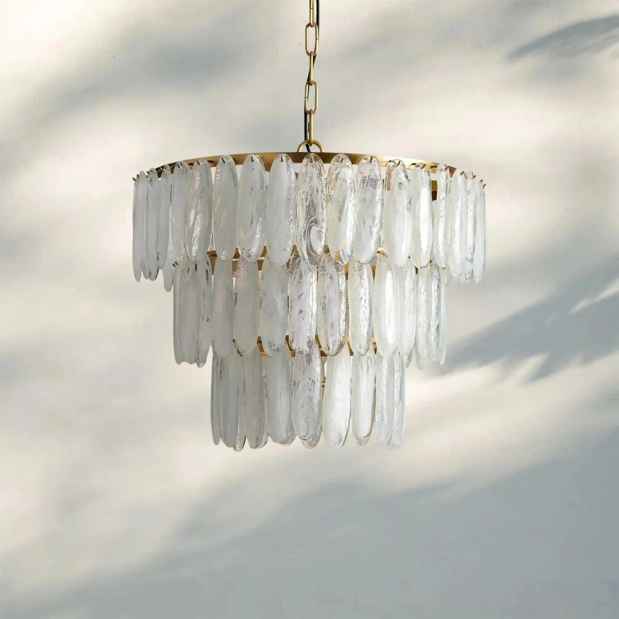 Verna 3-Tier Chandelier - brass finish, modern home lighting