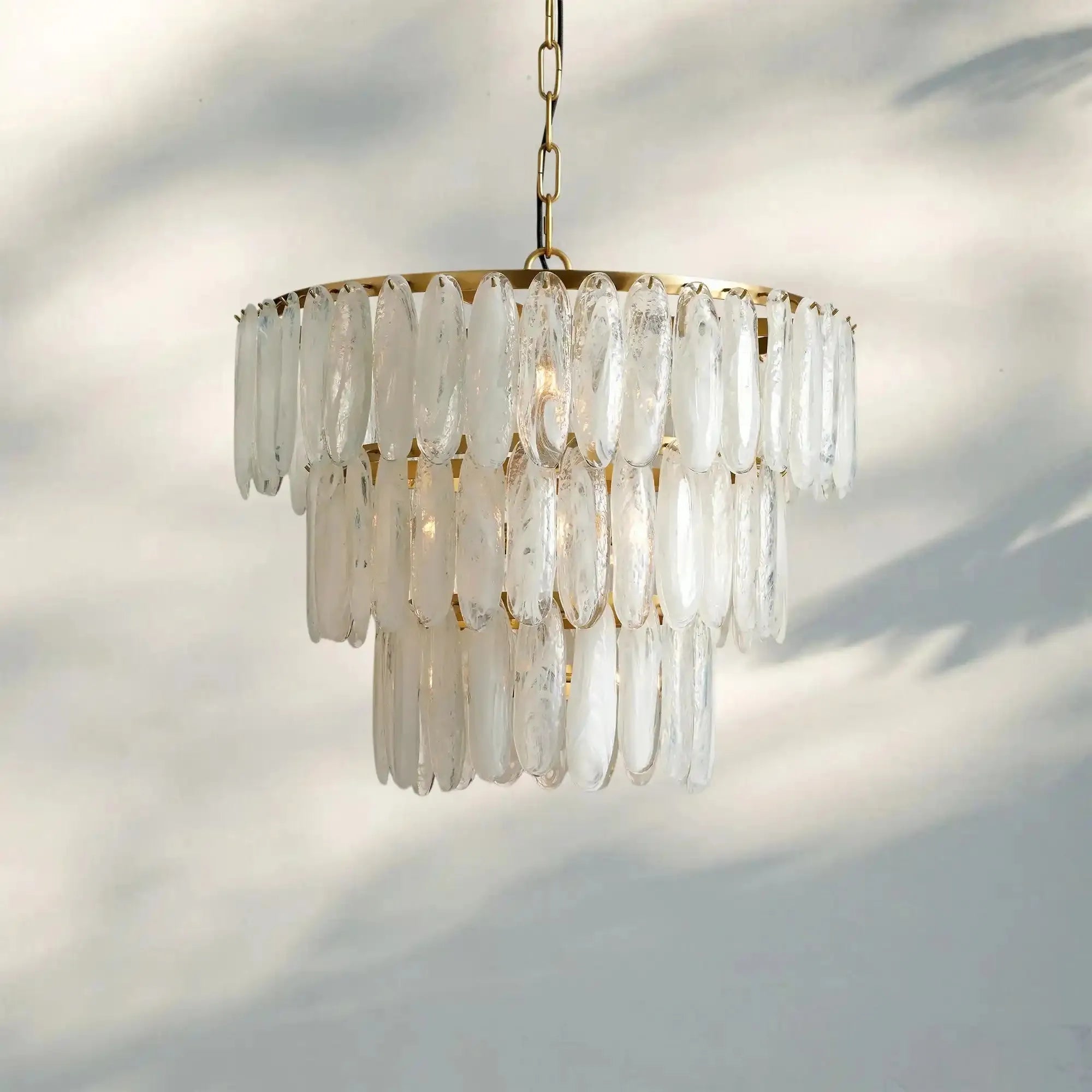 Verna 3-Tier Chandelier styled in a modern dining room