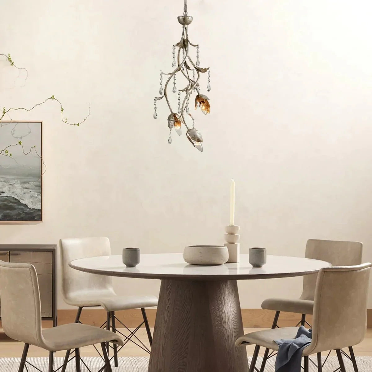 Viticcia 28" Pendant styled in a modern dining room