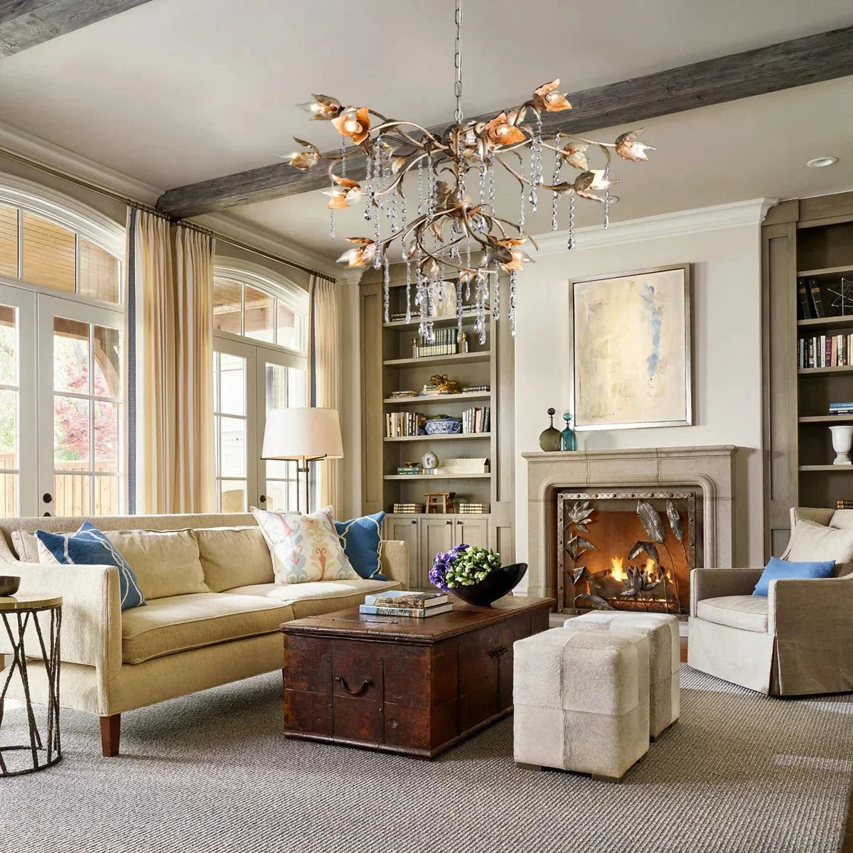 Viticcia Round Chandelier in clear by Blush Lighting
