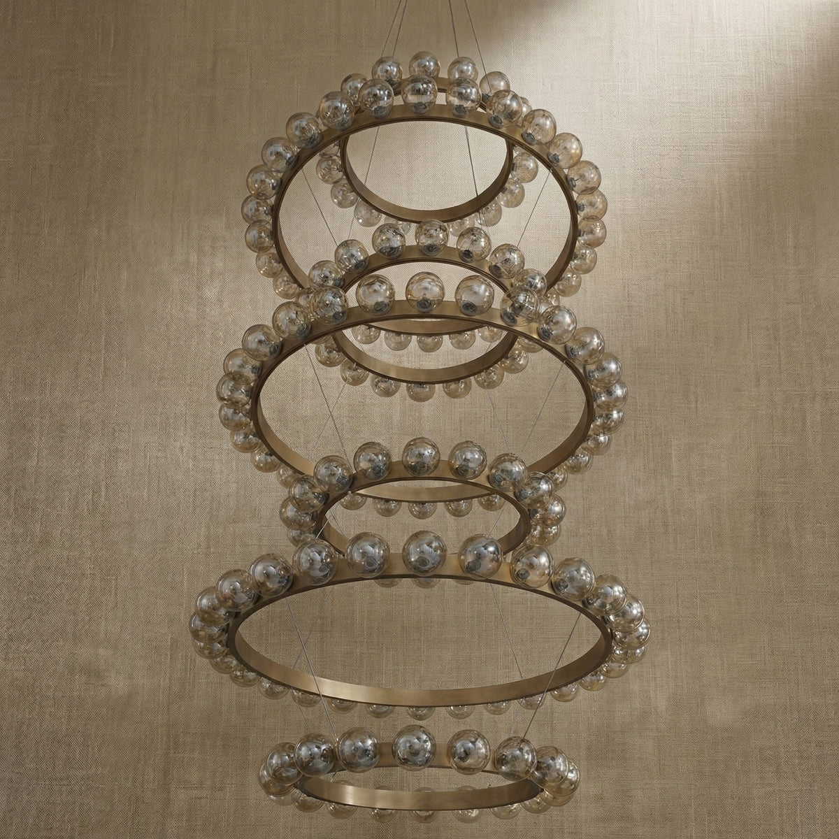 Chandelier For High Ceiling in a dining room