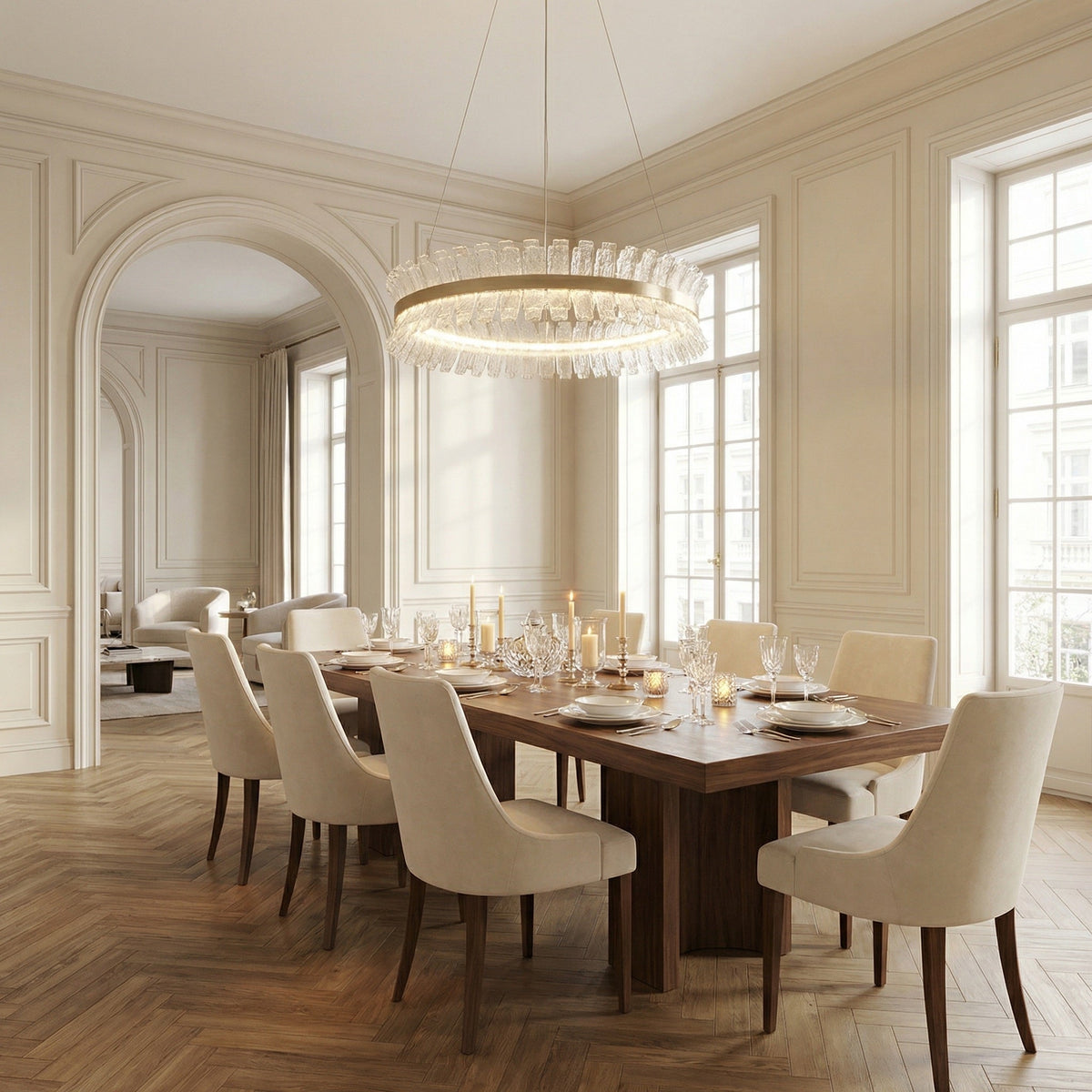 Chandelier For The Dining Room in a foyer
