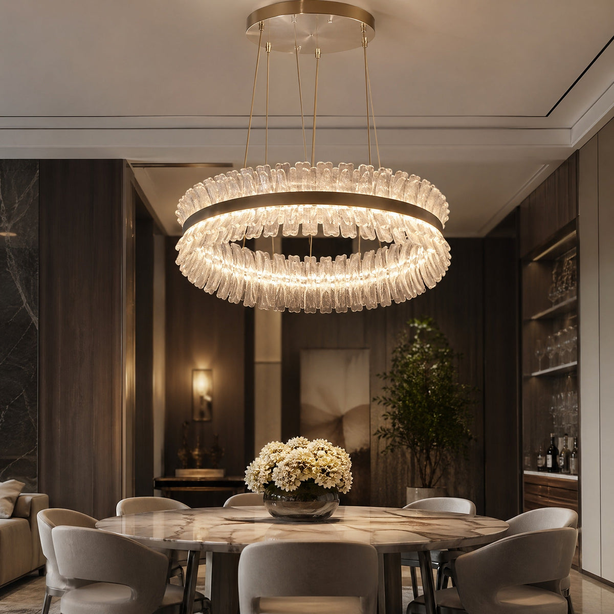 Modern Living Room Chandelier in a living room