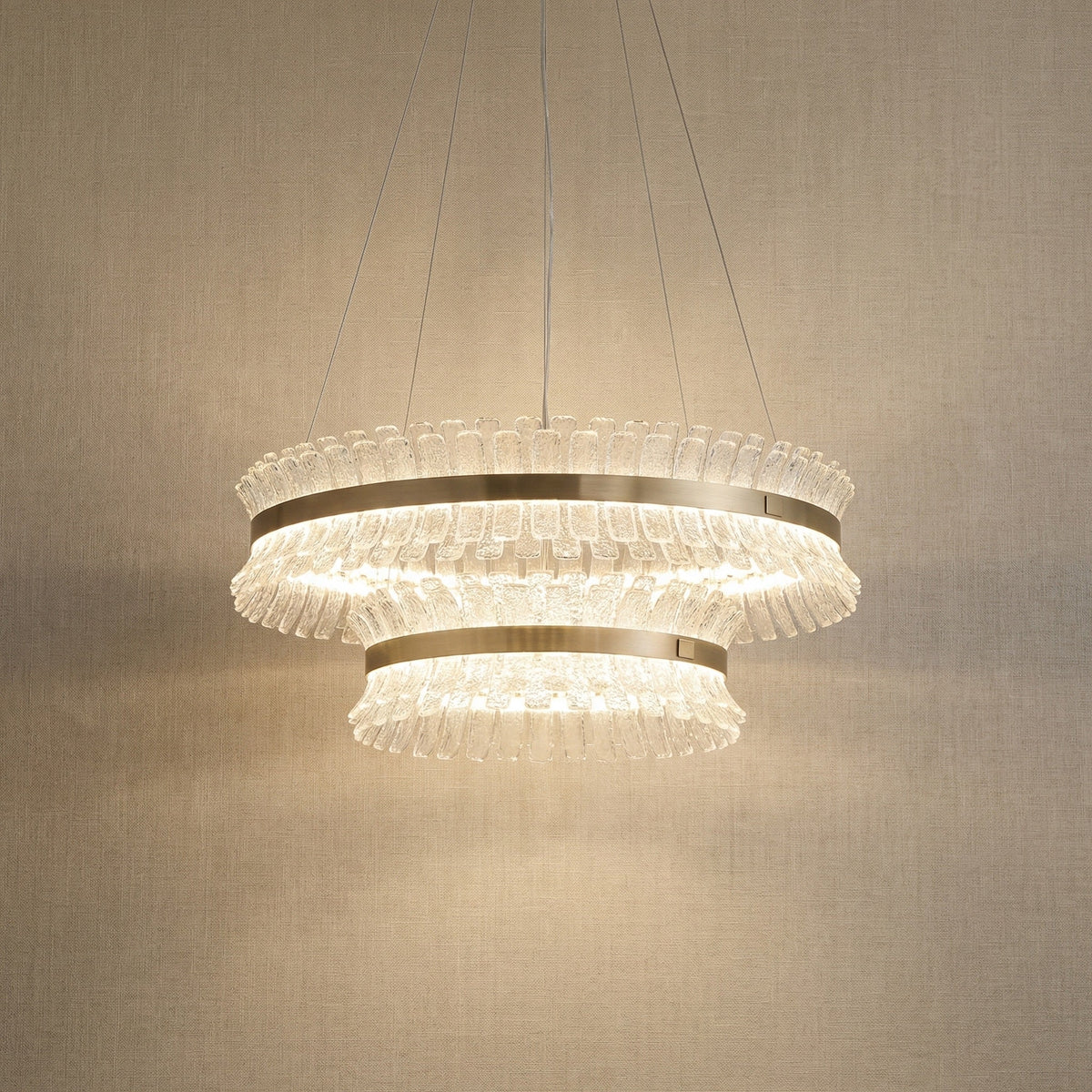 Modern Chandelier in champagne gold