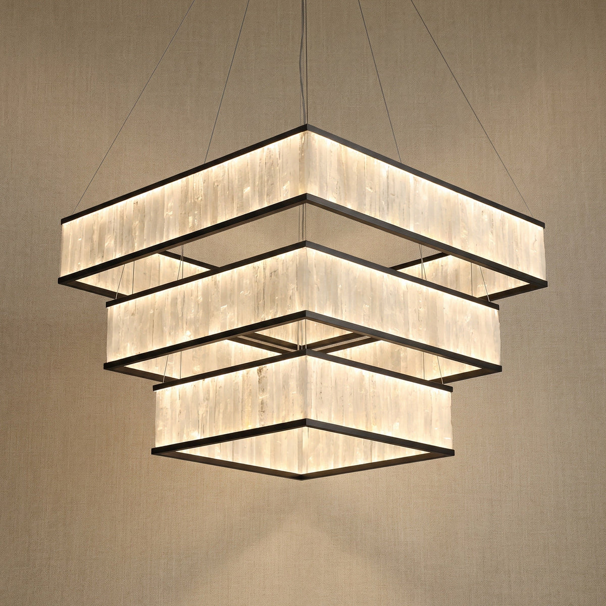 Modern Chandelier For Dining Room in matte black