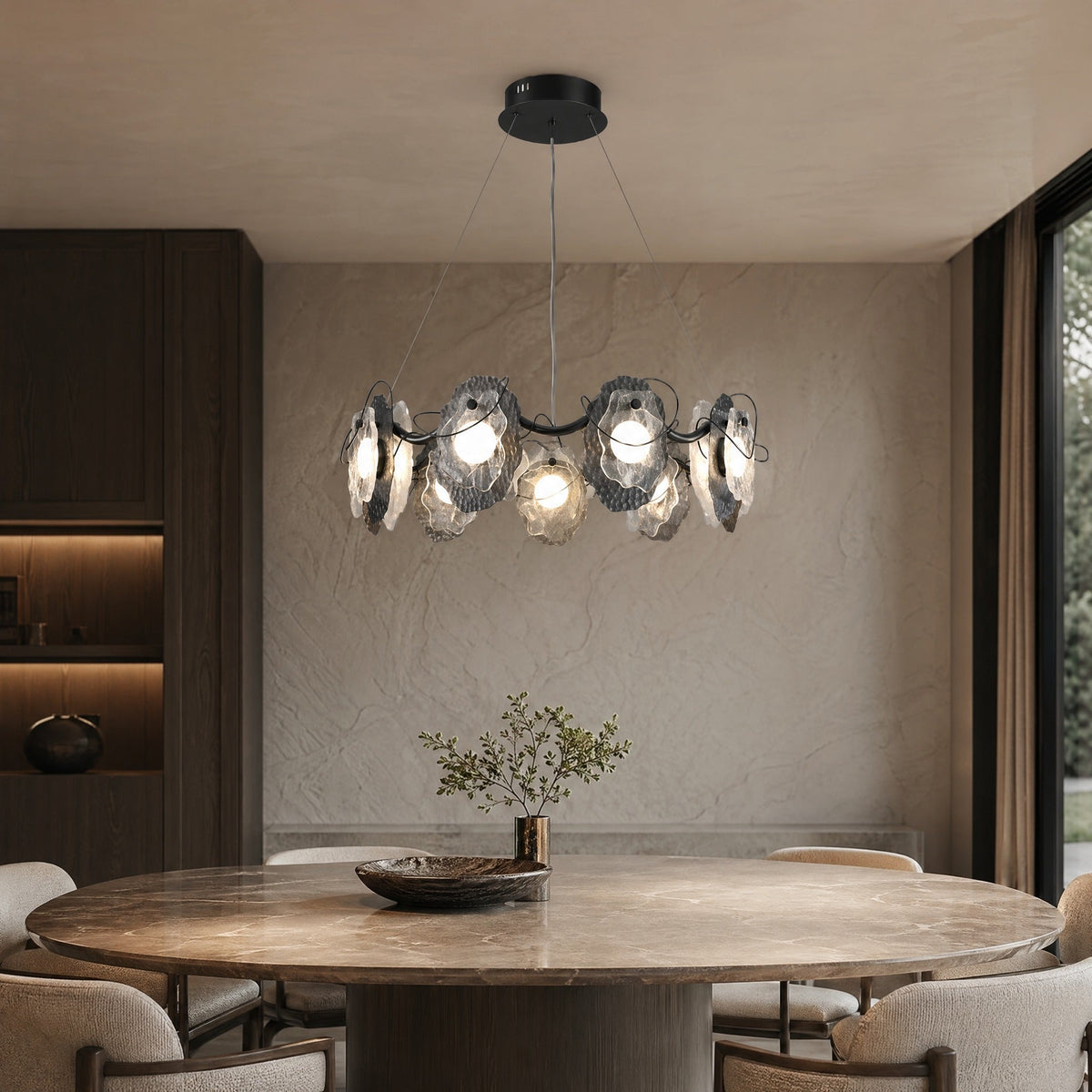 Modern Chandelier in a foyer