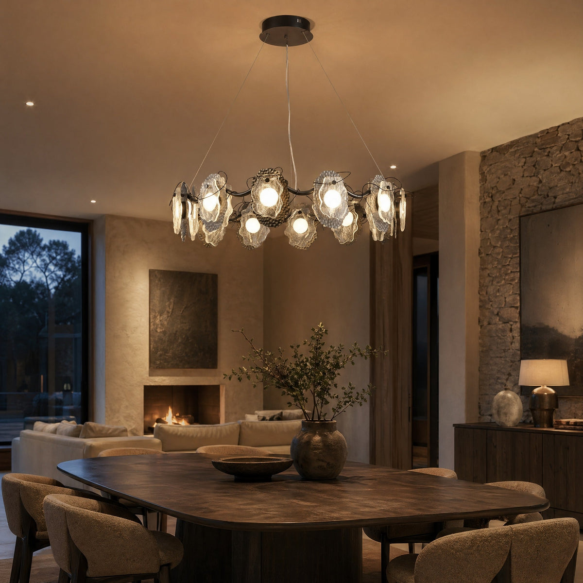Modern Chandelier in a foyer