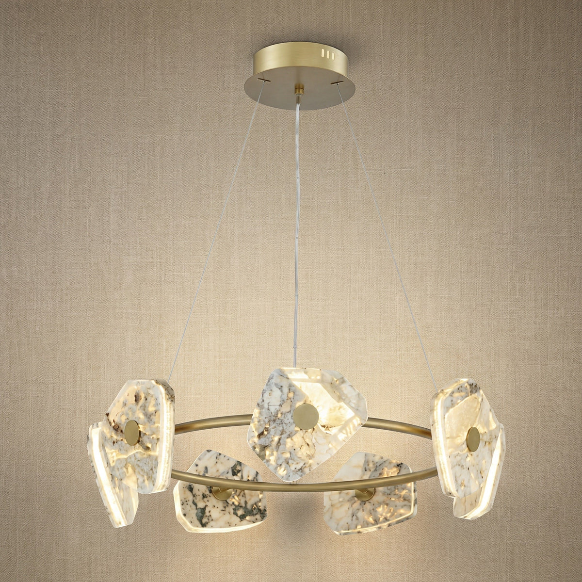 Dining Room With Chandelier in a dining room