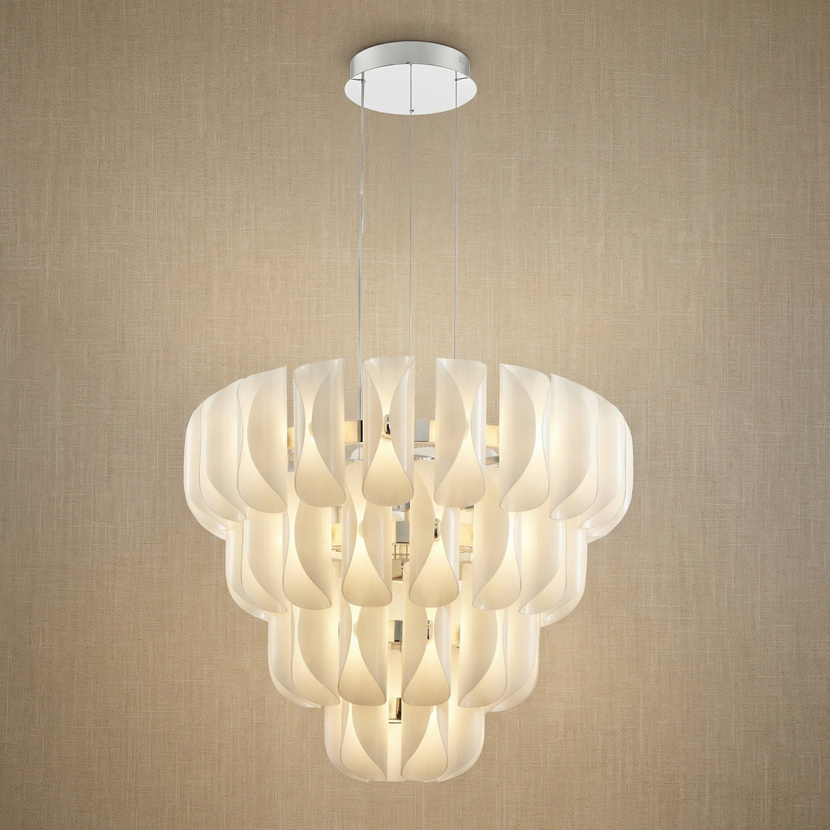 Tiered Chandelier in chrome