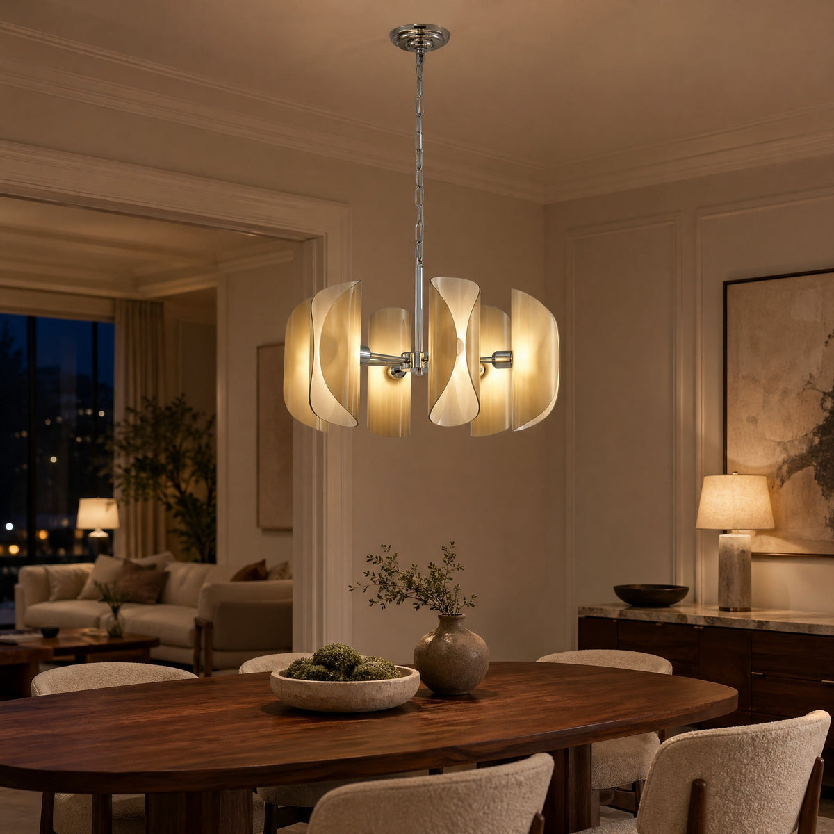 Living Room Chandelier Modern in gold