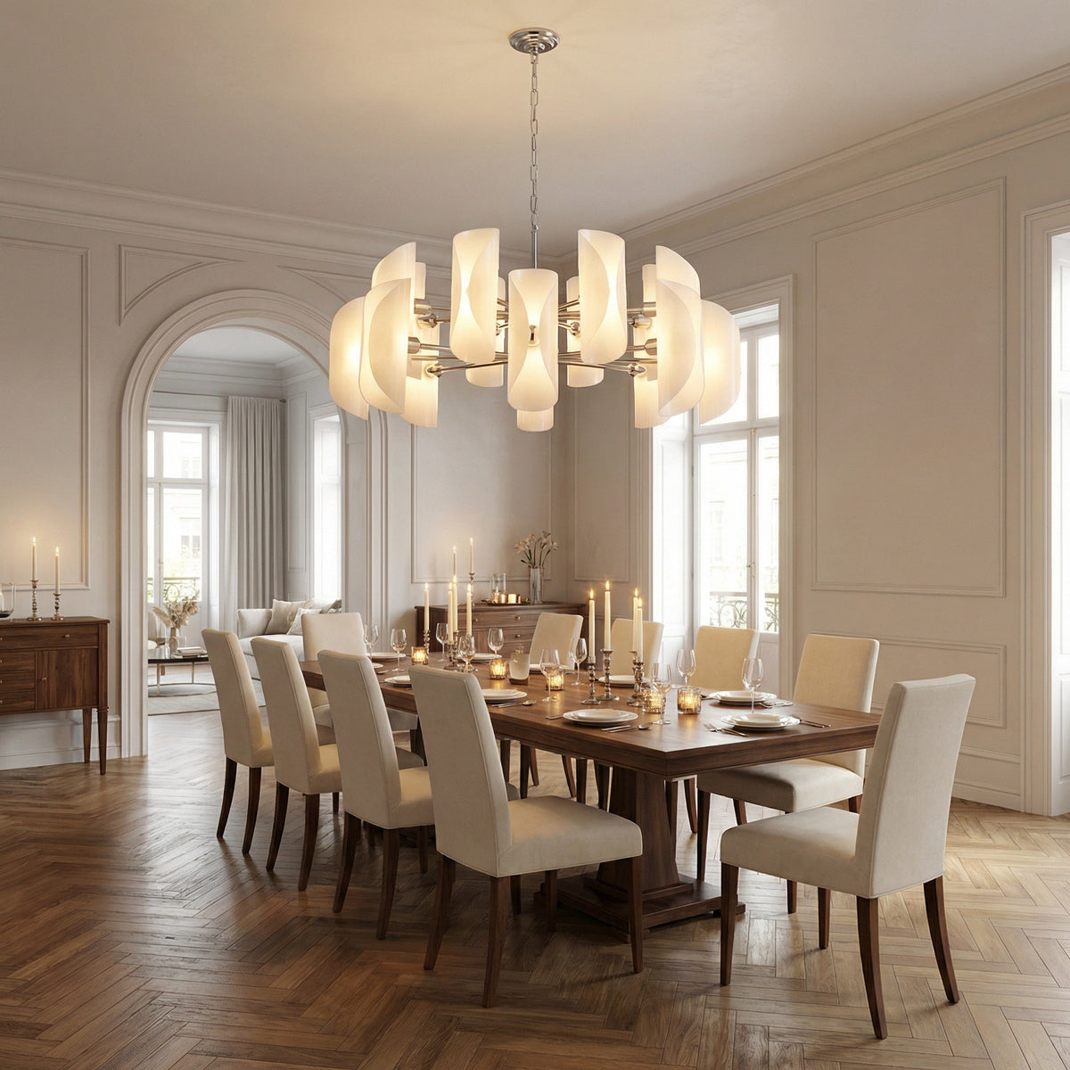 Glass Light Pendant in a living room
