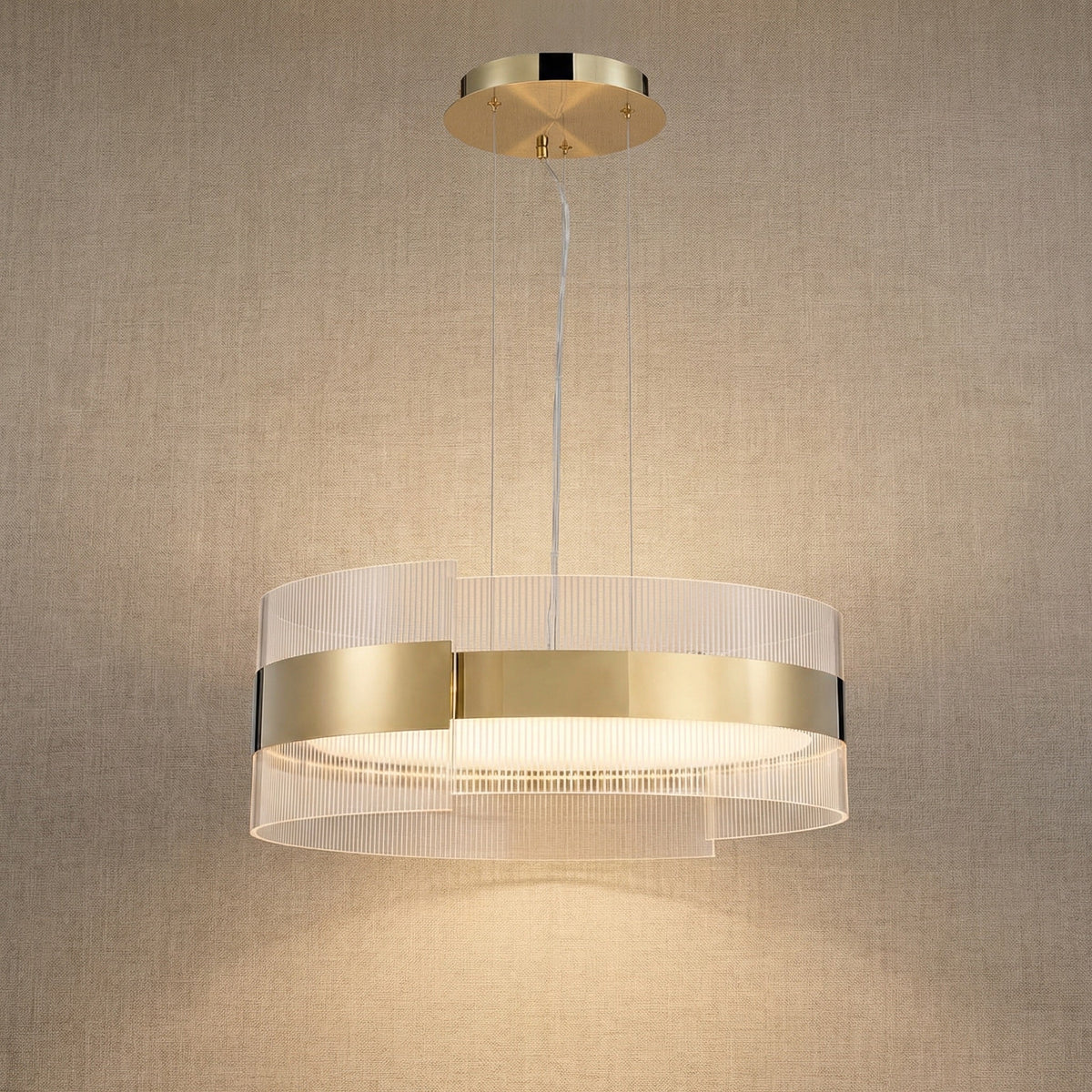 Yiosi Series Acrylic Pendant Light - 24" (Dia 600mm)
