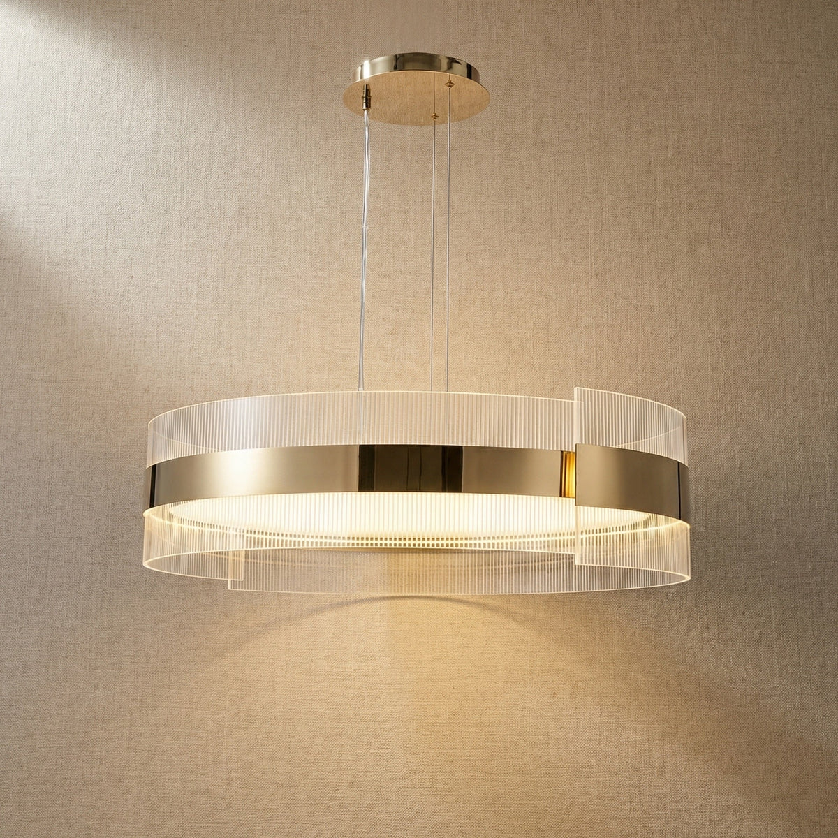 Yiosi Series Acrylic Pendant Light - 31" (Dia 800mm)