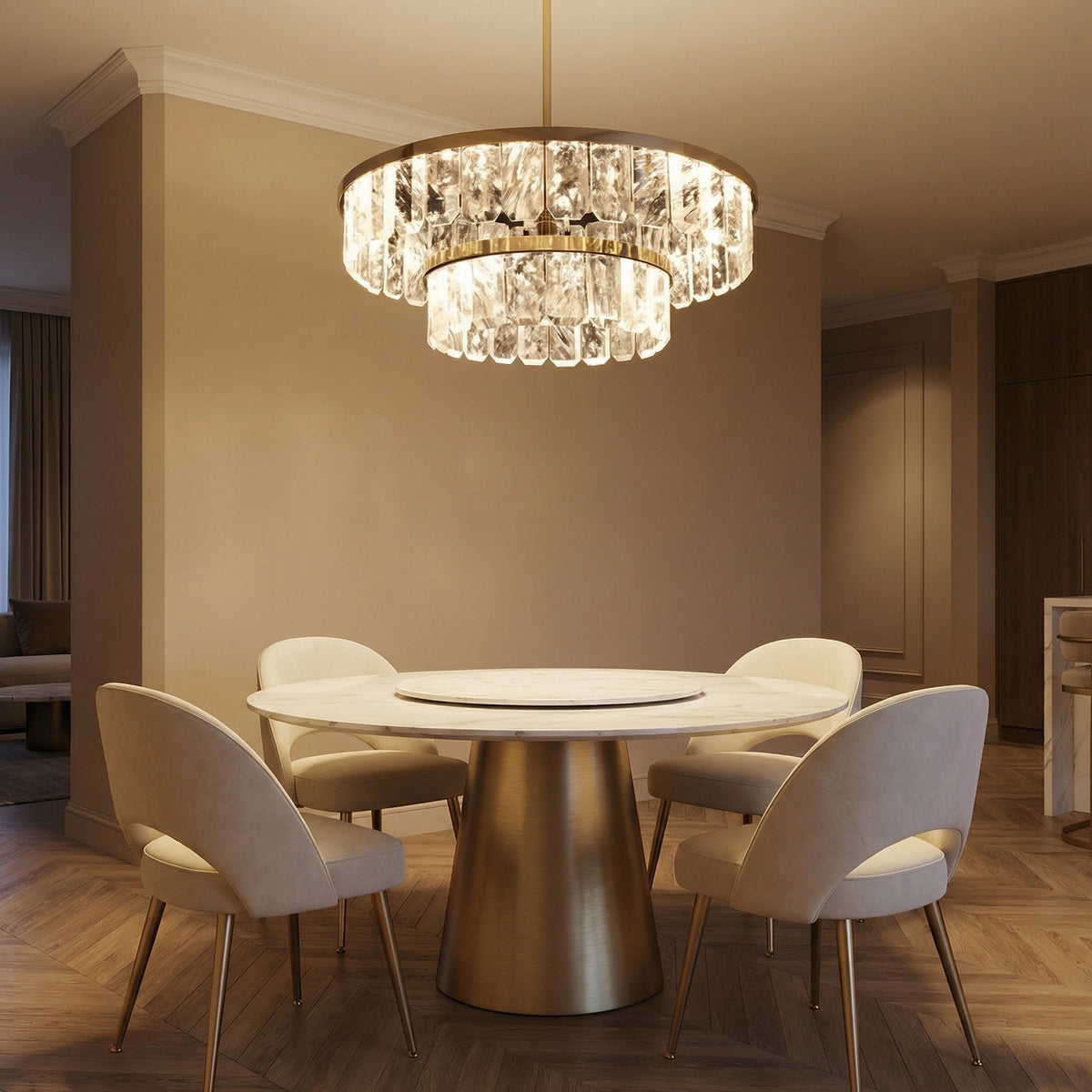 Yiosi Series Crystal Pendant Light Style B - scene-1
