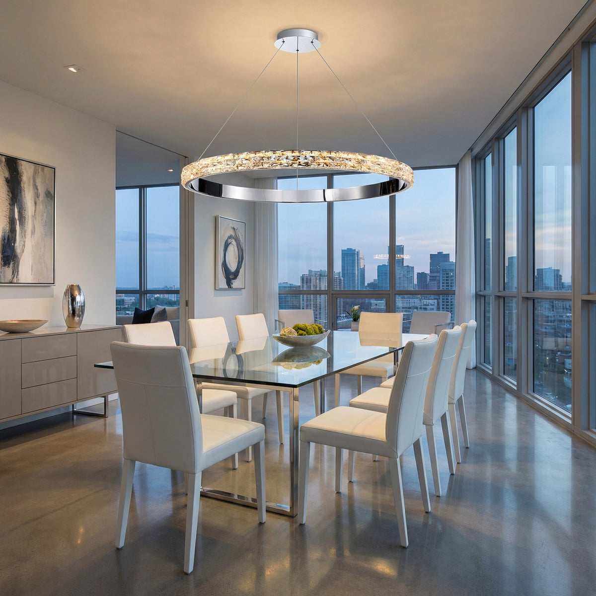 Yiosi Series Crystal Pendant Light Style L - scene-2