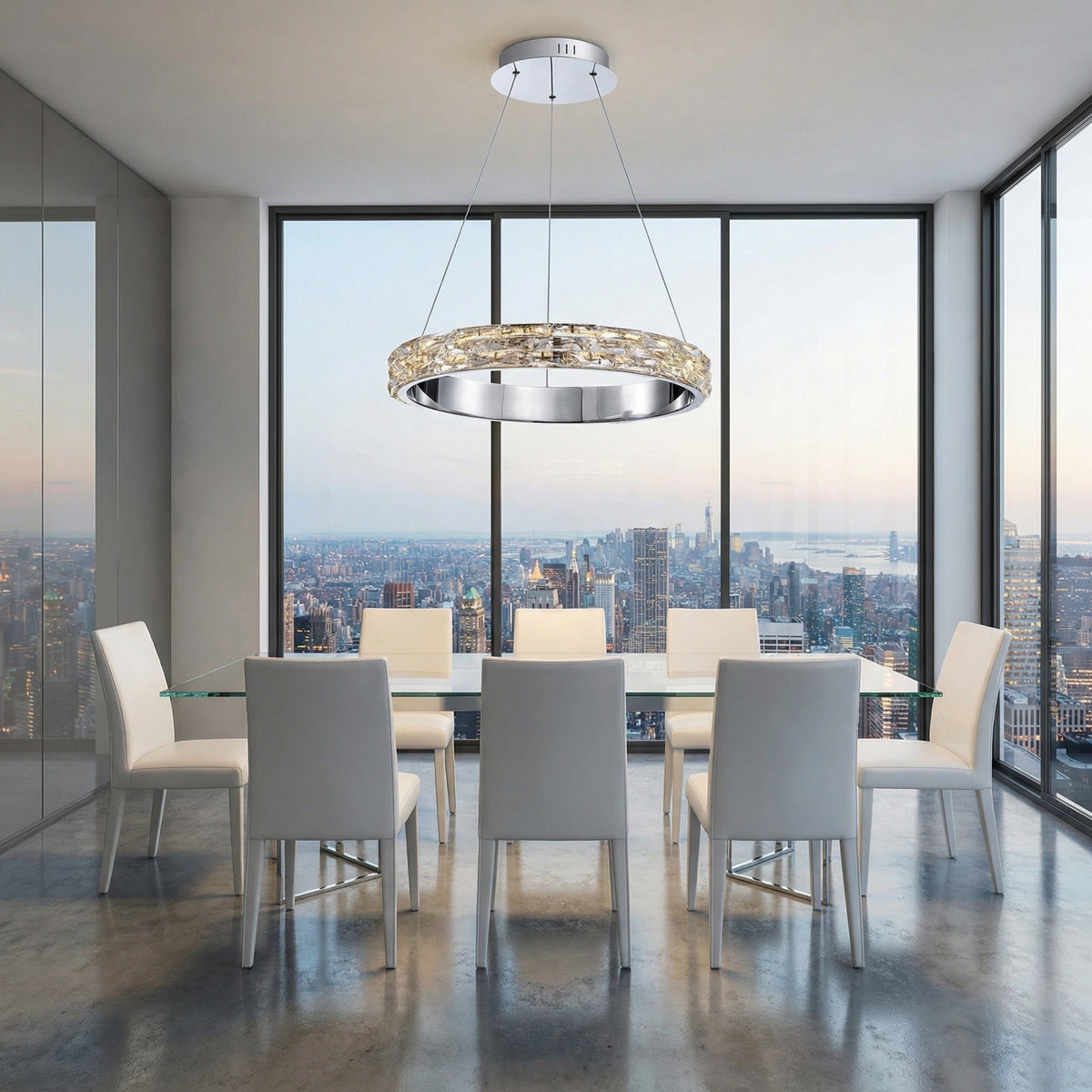 Yiosi Series Crystal Pendant Light Style L - scene-2