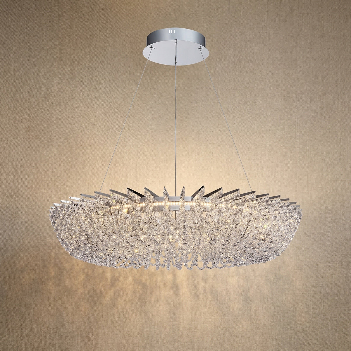 Yiosi Series Crystal Pendant Light Style O - 39" (Dia 1000mm)