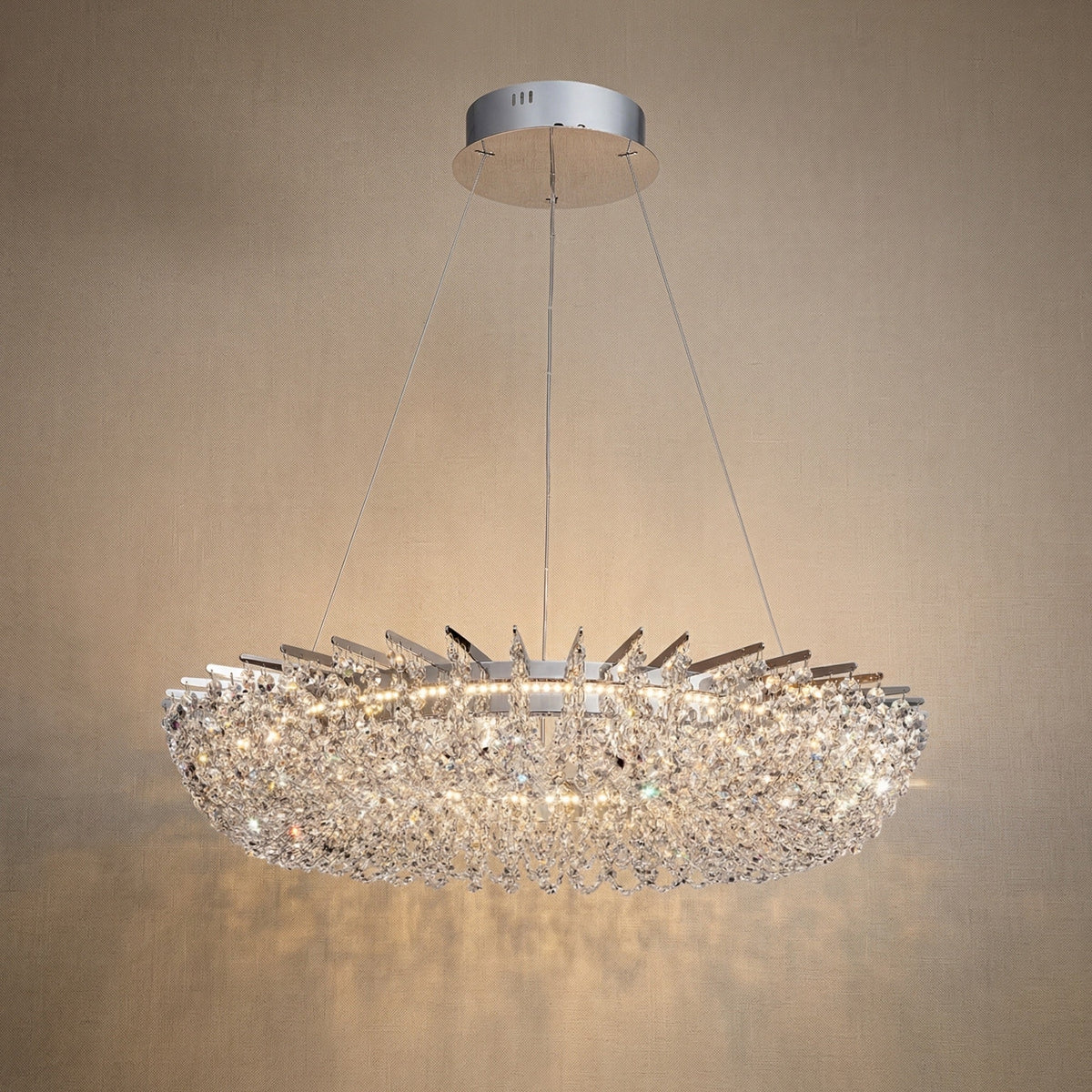 Yiosi Series Crystal Pendant Light Style O - 31" (Dia 800mm)