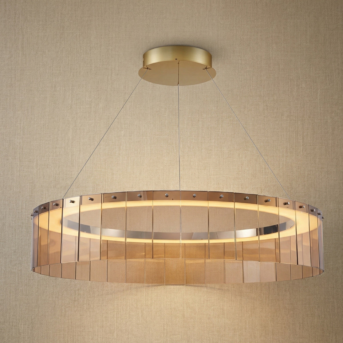 Yiosi Series Glass Pendant Light 39" Style A - 39" (Dia 1000mm)