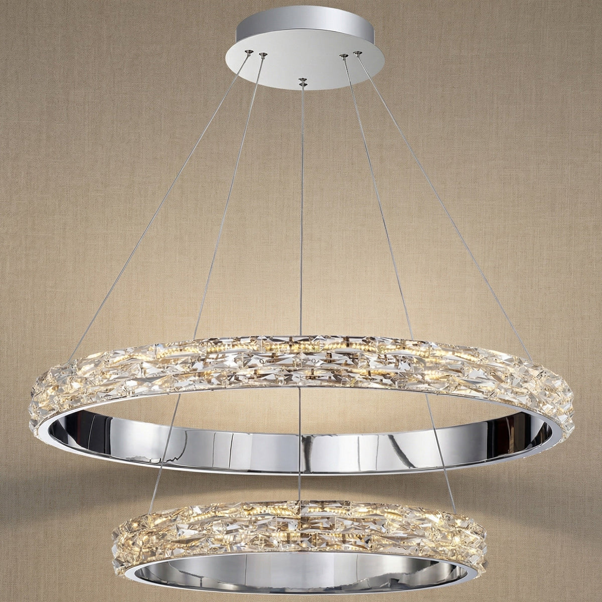 Yiosi Series Nested Crystal Pendant Light Style D - 32" (Dia 820mm)