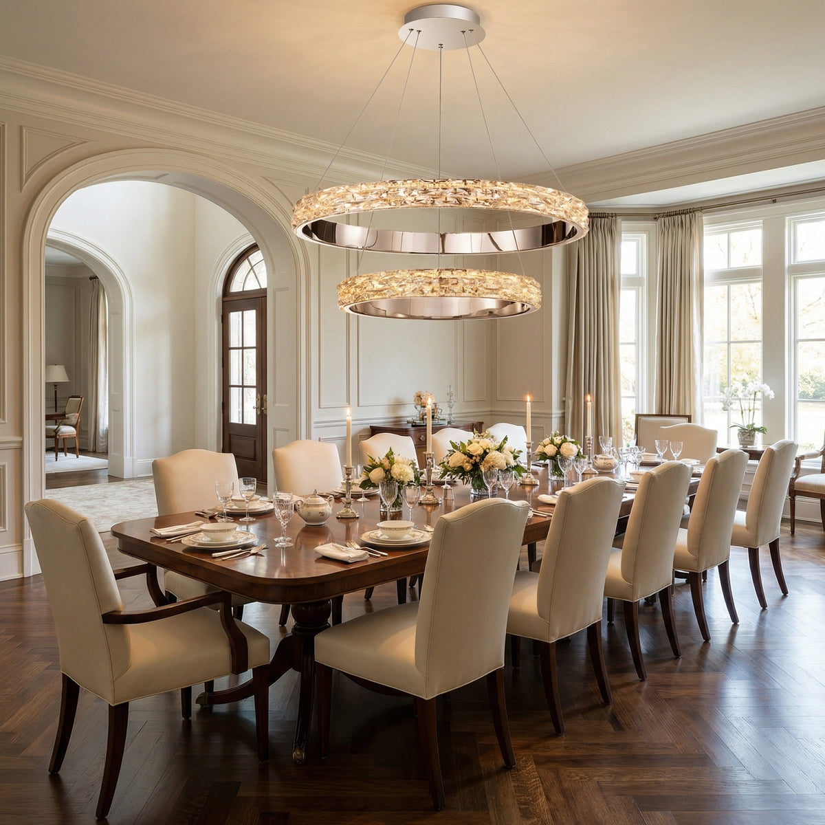 Yiosi Series Nested Crystal Pendant Light Style D - scene-2
