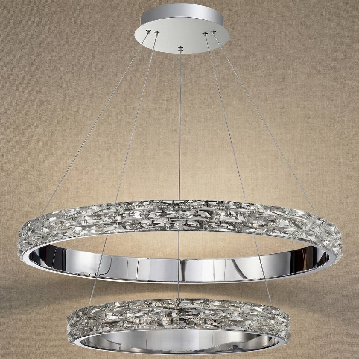 Yiosi Series Nested Crystal Pendant Light Style D - dark
