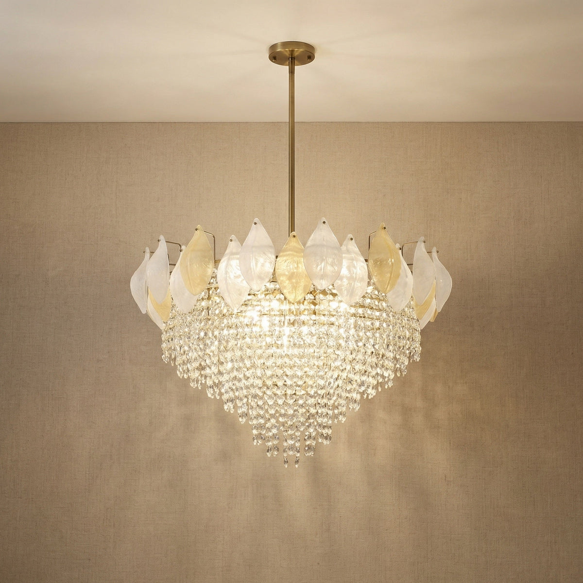 Yiosi Series Oval Glass Pendant Light 39" Style E - 33" (Dia 850mm)