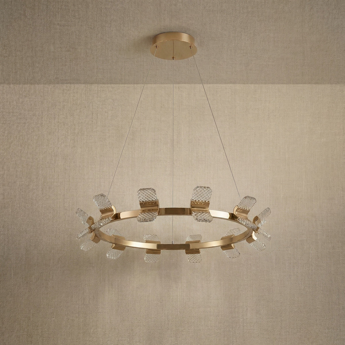 Ring Chandelier in a foyer