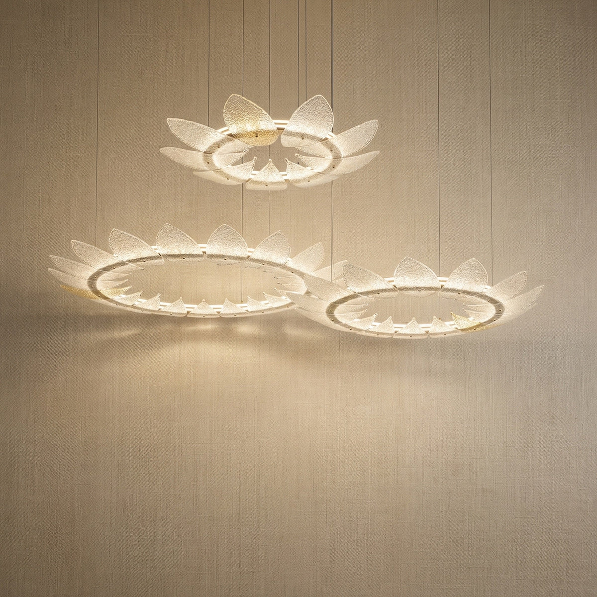 Chandelier Large Foyer in champagne gold