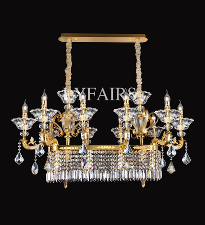Eternal Baroque Revival Chandelier Series with Diamond-Inspired Crystal-Studded Light Arms
