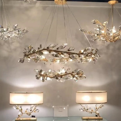 Art Handcrafted 1/2/3-tier Diamond-cut Crystal Chandelier