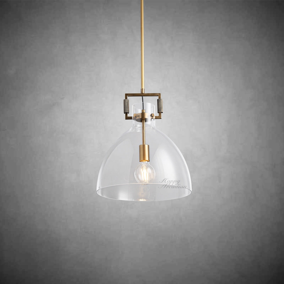 Machinist Glass Globe Shade Pendant Light 10'', 14'', 18''