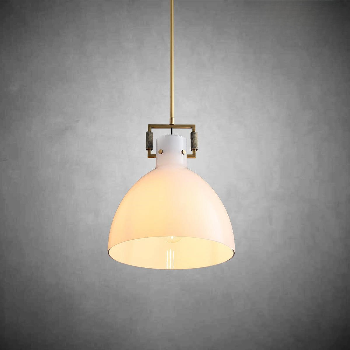 Modulus Milk Glass Cloche Pendant 10"14"18"