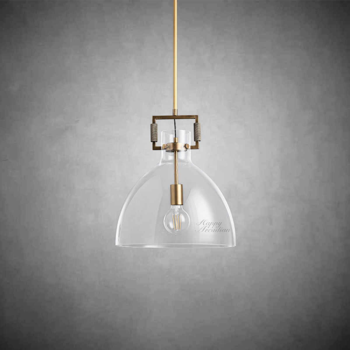 Machinist Glass Globe Shade Pendant Light 10'', 14'', 18''